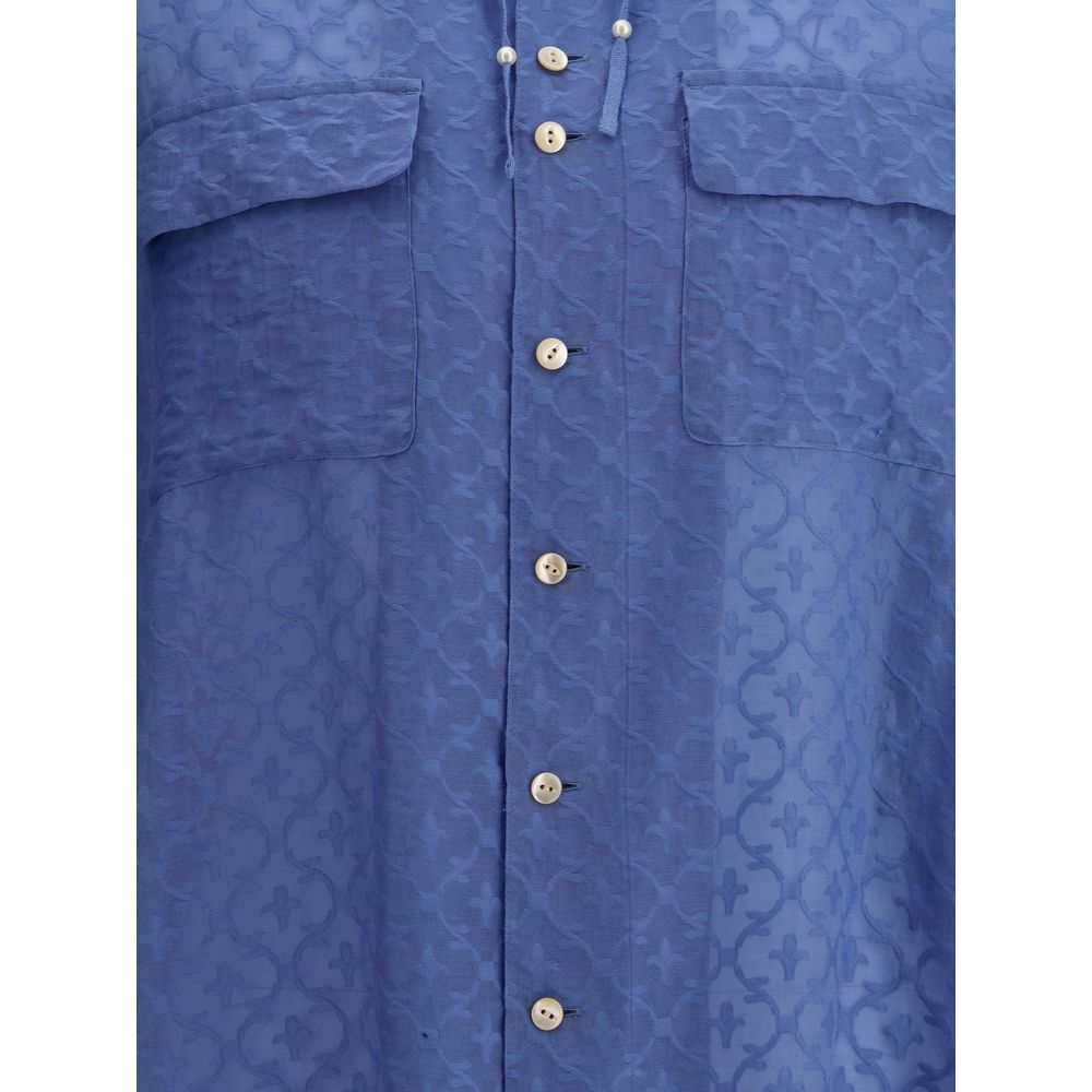 Blue Cotton Blouse