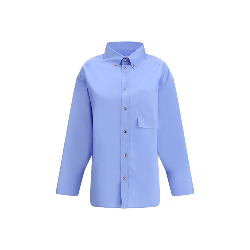Blue Cotton Dress Shirt