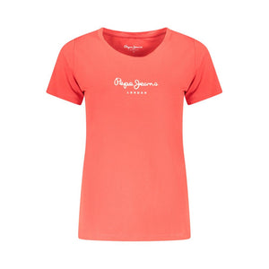 Red Cotton Women T-Shirt