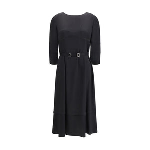 Black Wool Casual Dress