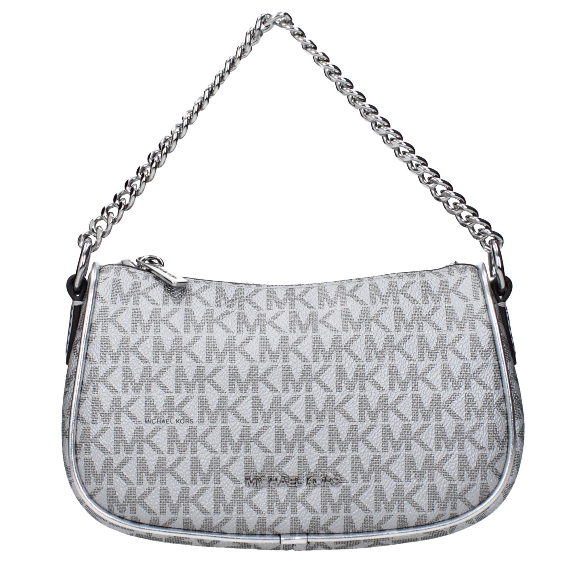 Gray Fabric Handbag