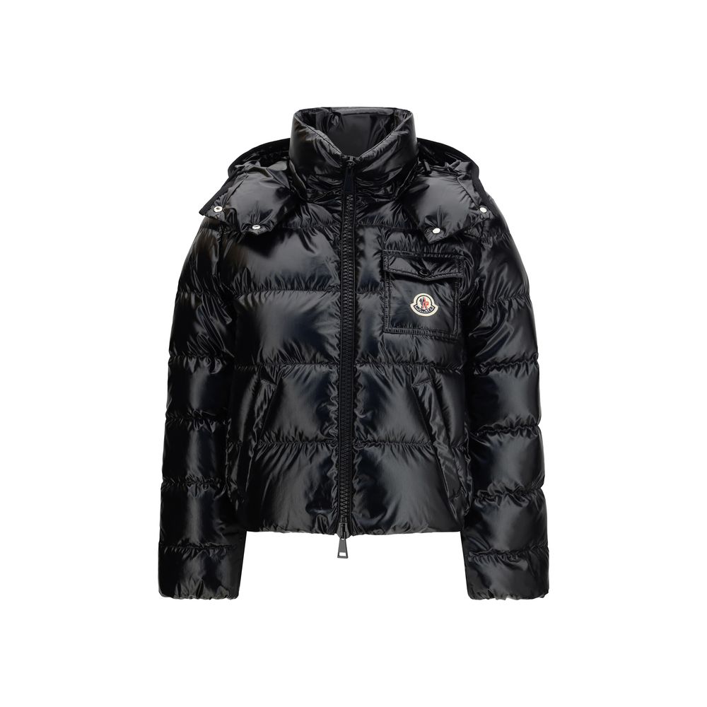 Black Polyamide Full-Length Jacket
