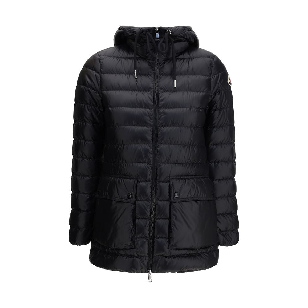 Black Polyamide Full-Length Jacket