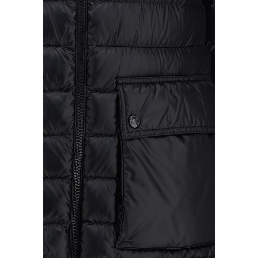Black Polyamide Full-Length Jacket