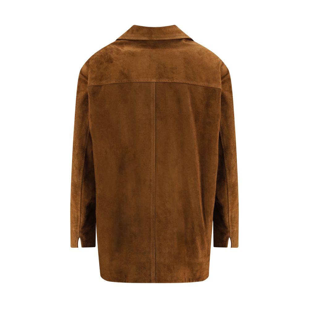 Brown Calf Leather Bos Taurus Coat