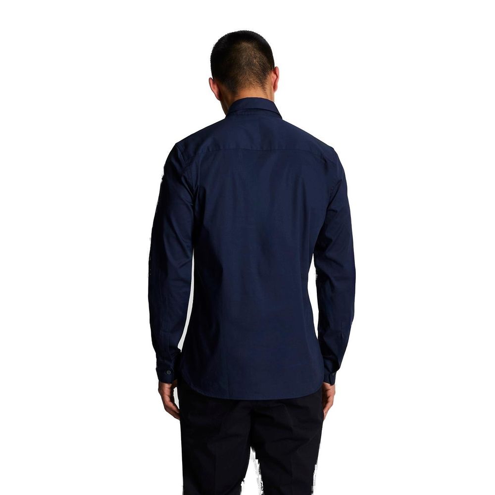 Blue Cotton Dress Shirt