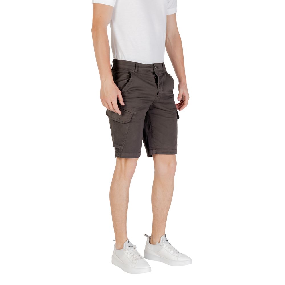 Gray Cotton Bermuda Shorts