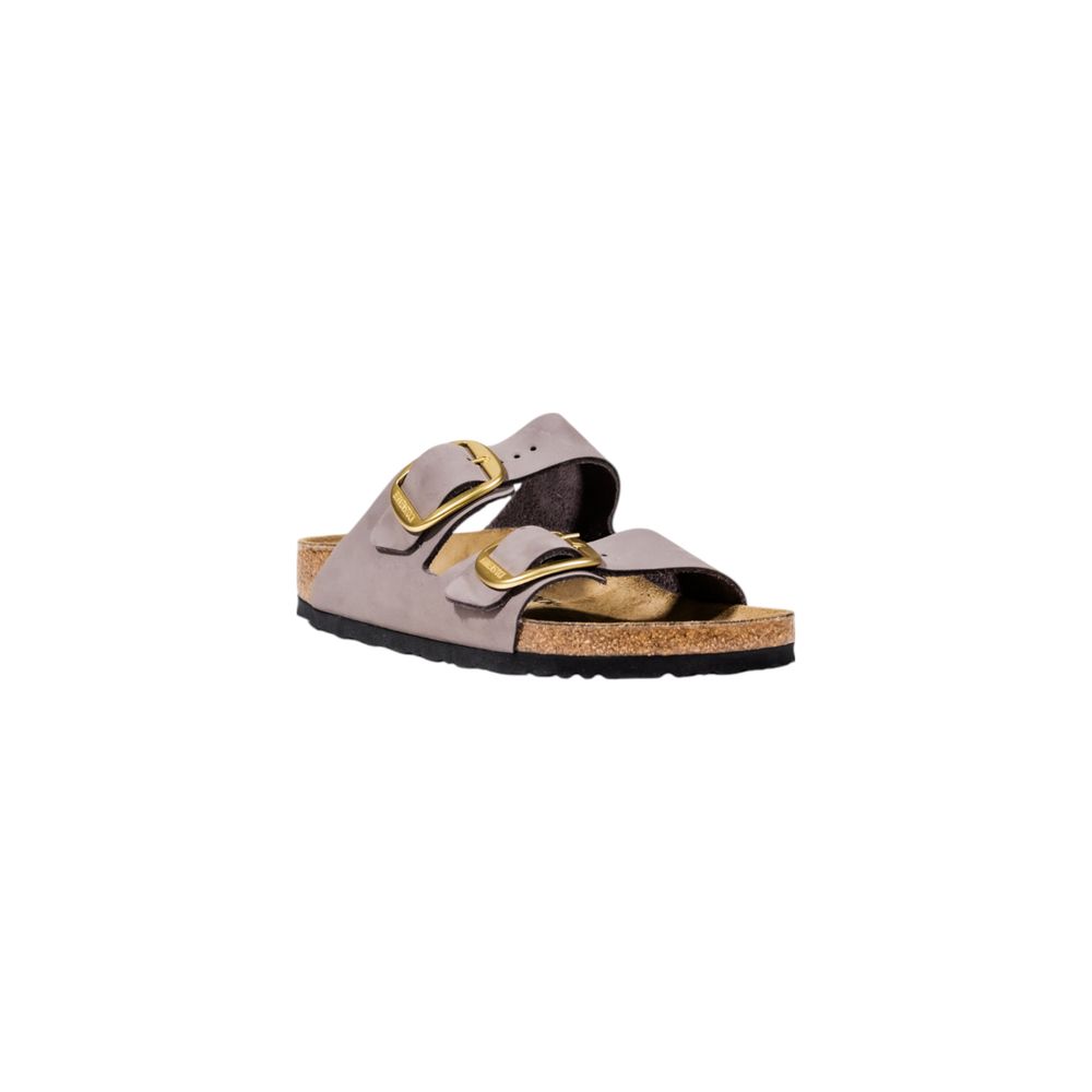 Purple Suede Leather Strap-On Sandals