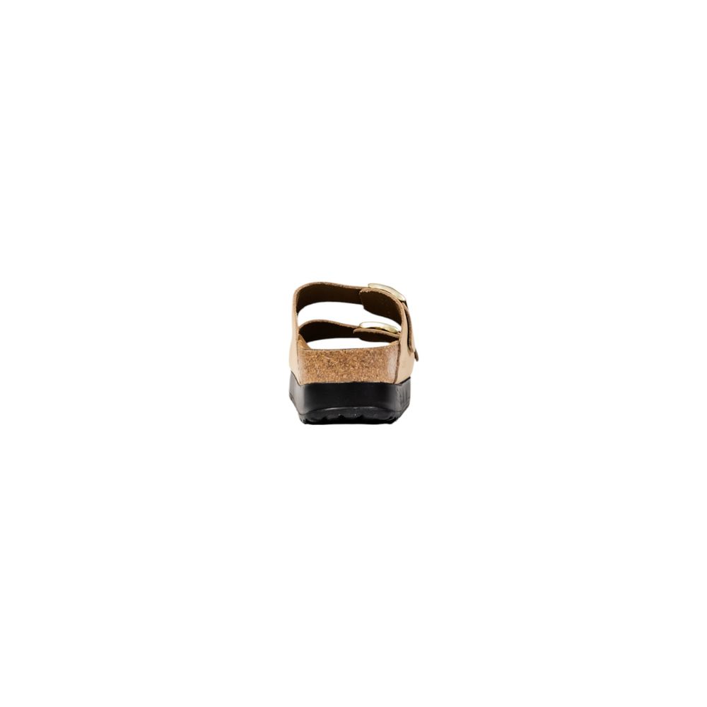 Beige Synthetic Platform Sandals