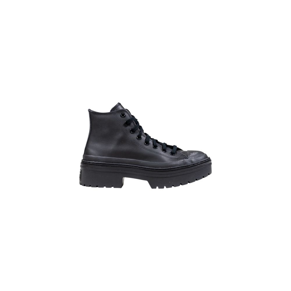 Black Leather Ankle Boots