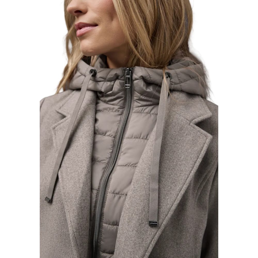 Beige Polyester Coat