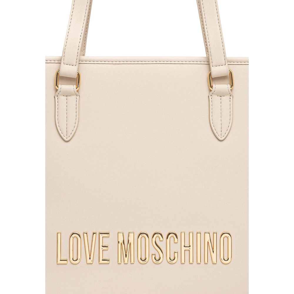 Beige Polyethylene Handbag