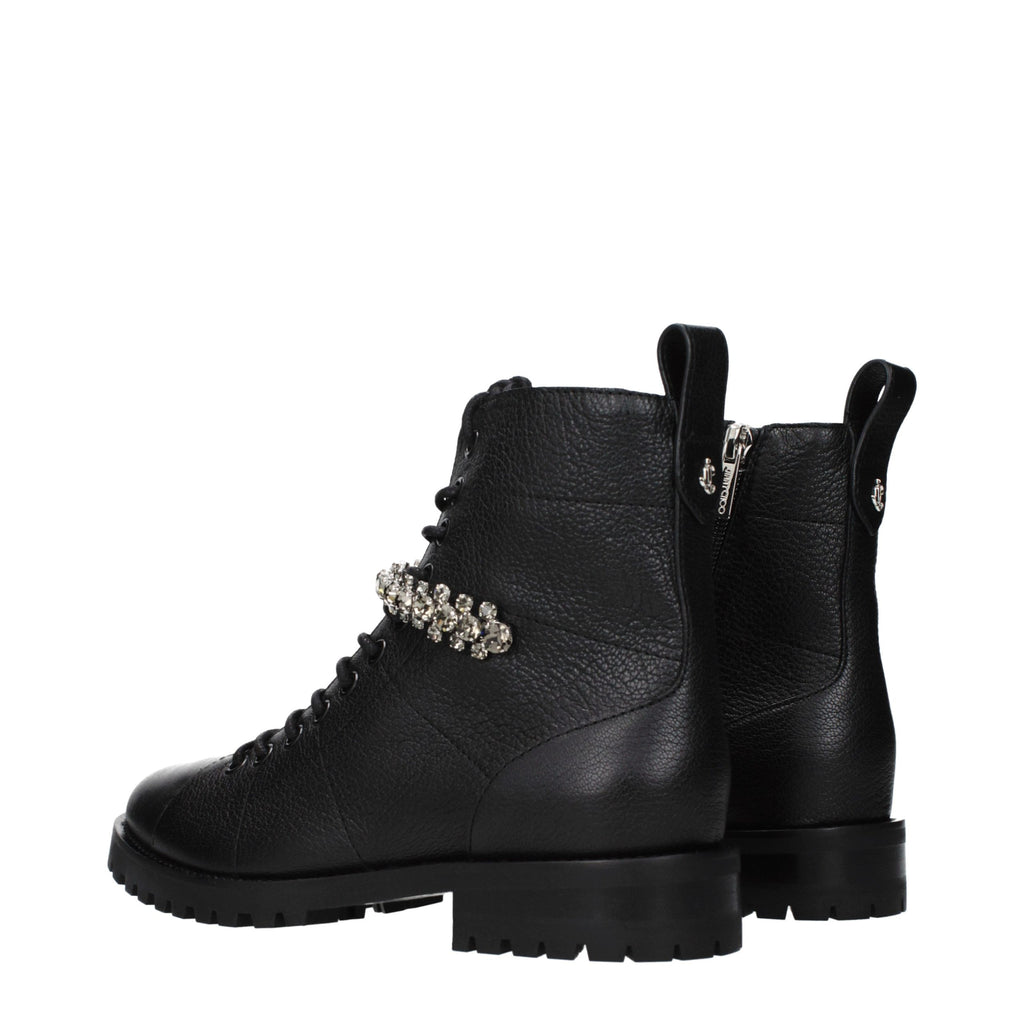 Black Leather Ankle Boots