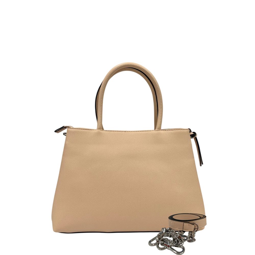 Pink Polyurethane Women Handbag