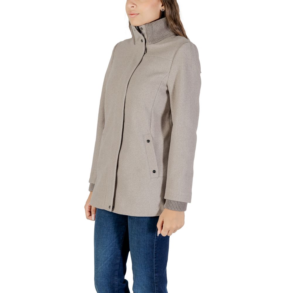 Gray Polyester Coat
