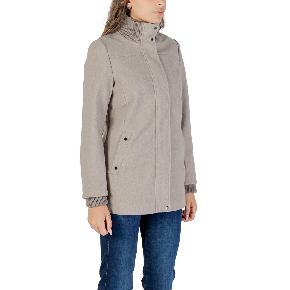 Gray Polyester Coat