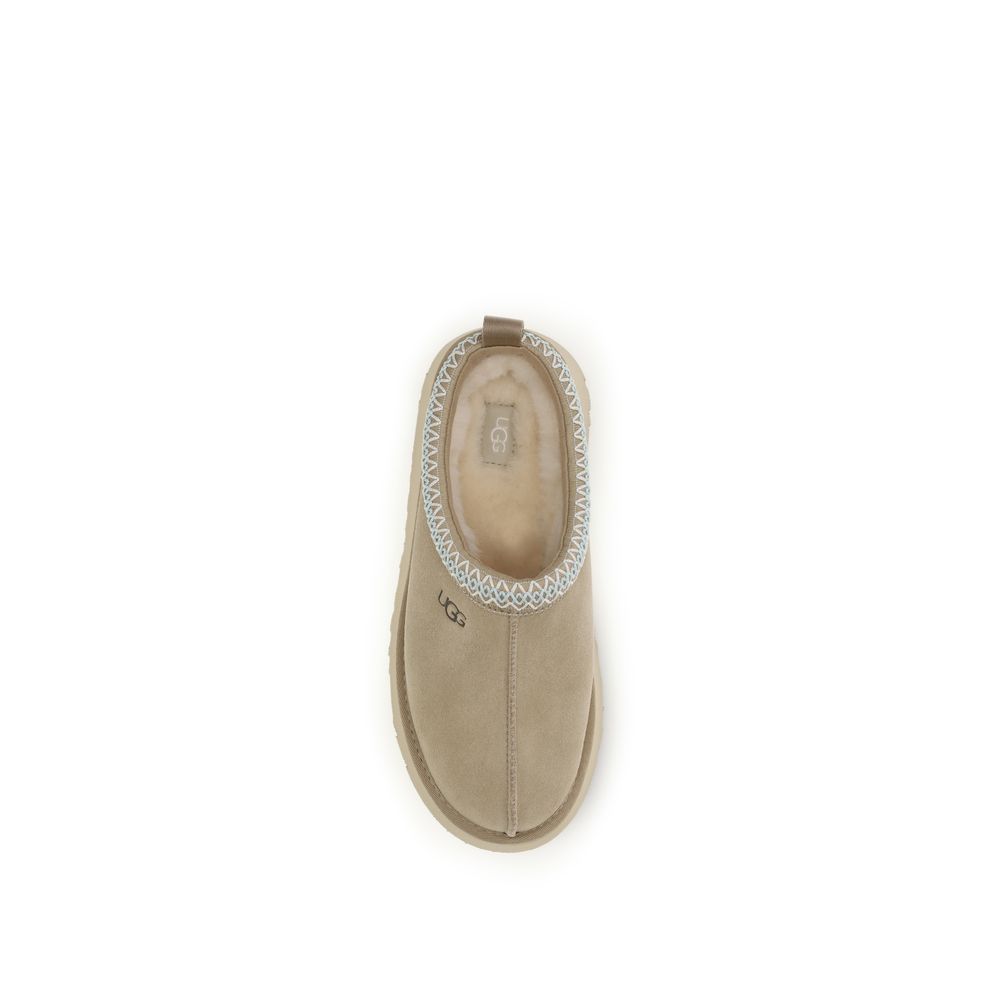 Beige Calf Leather Bos Taurus Mules