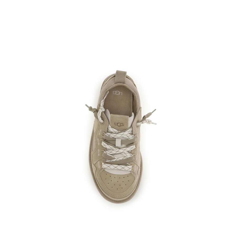 Beige Calf Leather Bos Taurus Sneakers