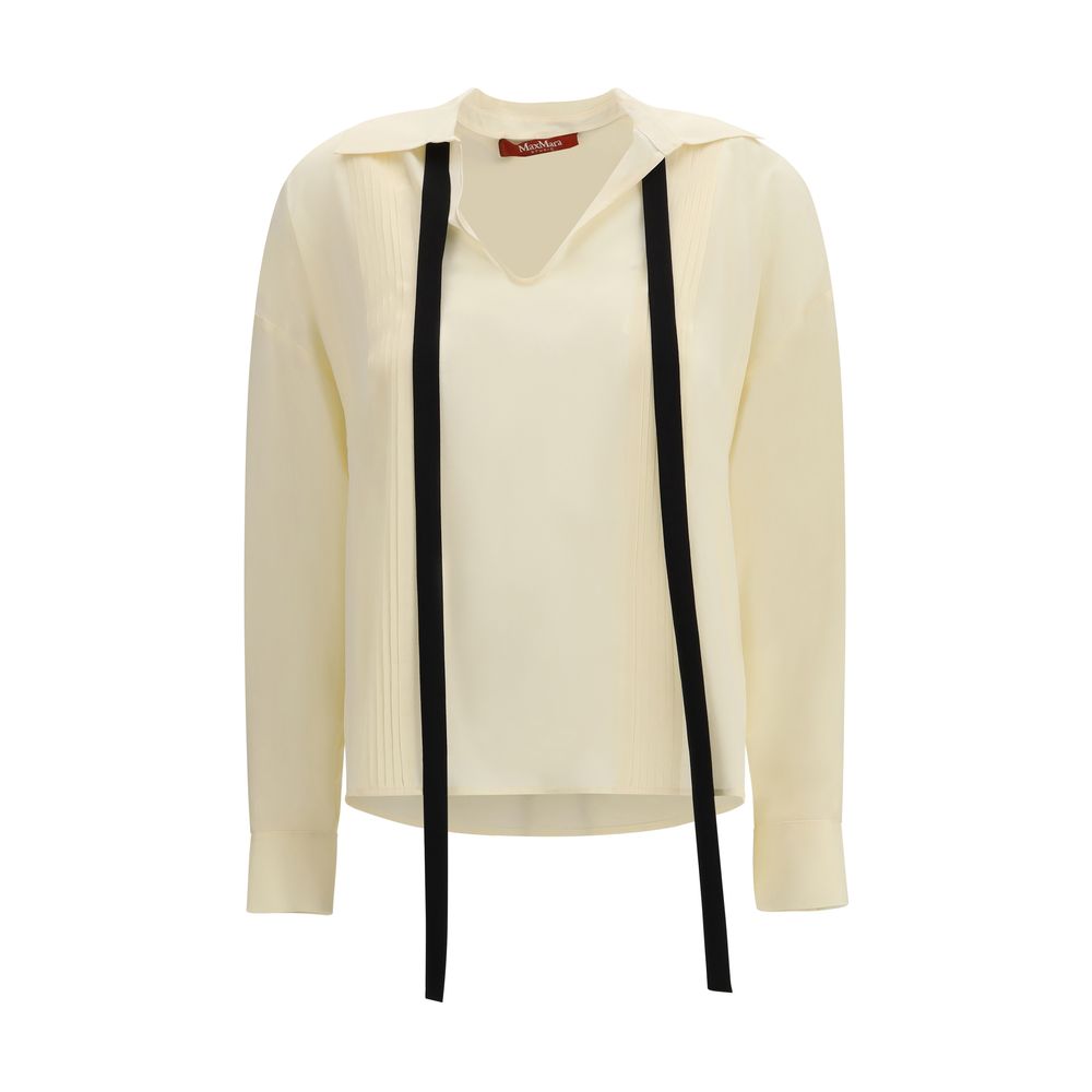 Beige Silk Blouse