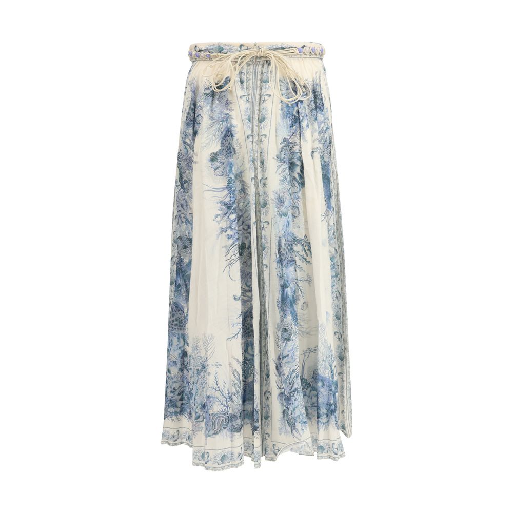 Multicolor Cotton Long Skirt