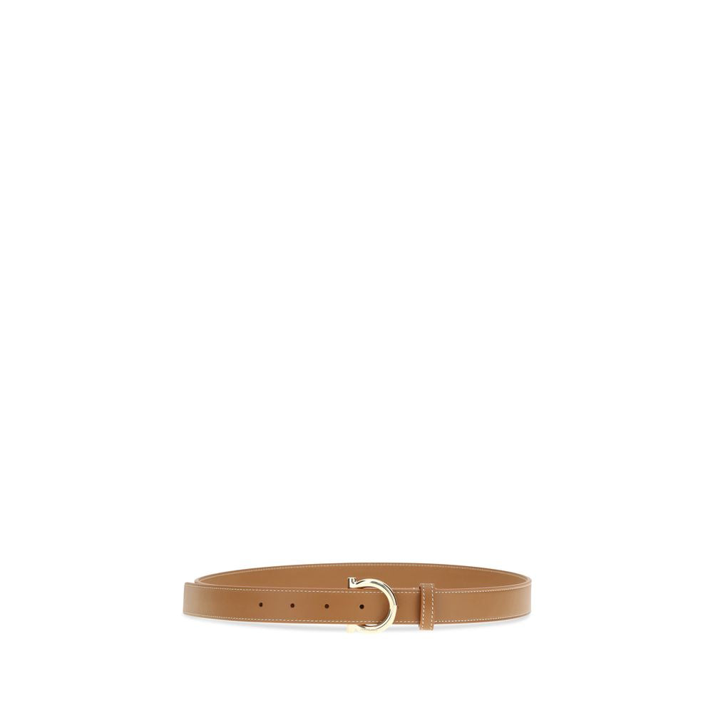 Beige Calf Leather Bos Taurus Regular Belt
