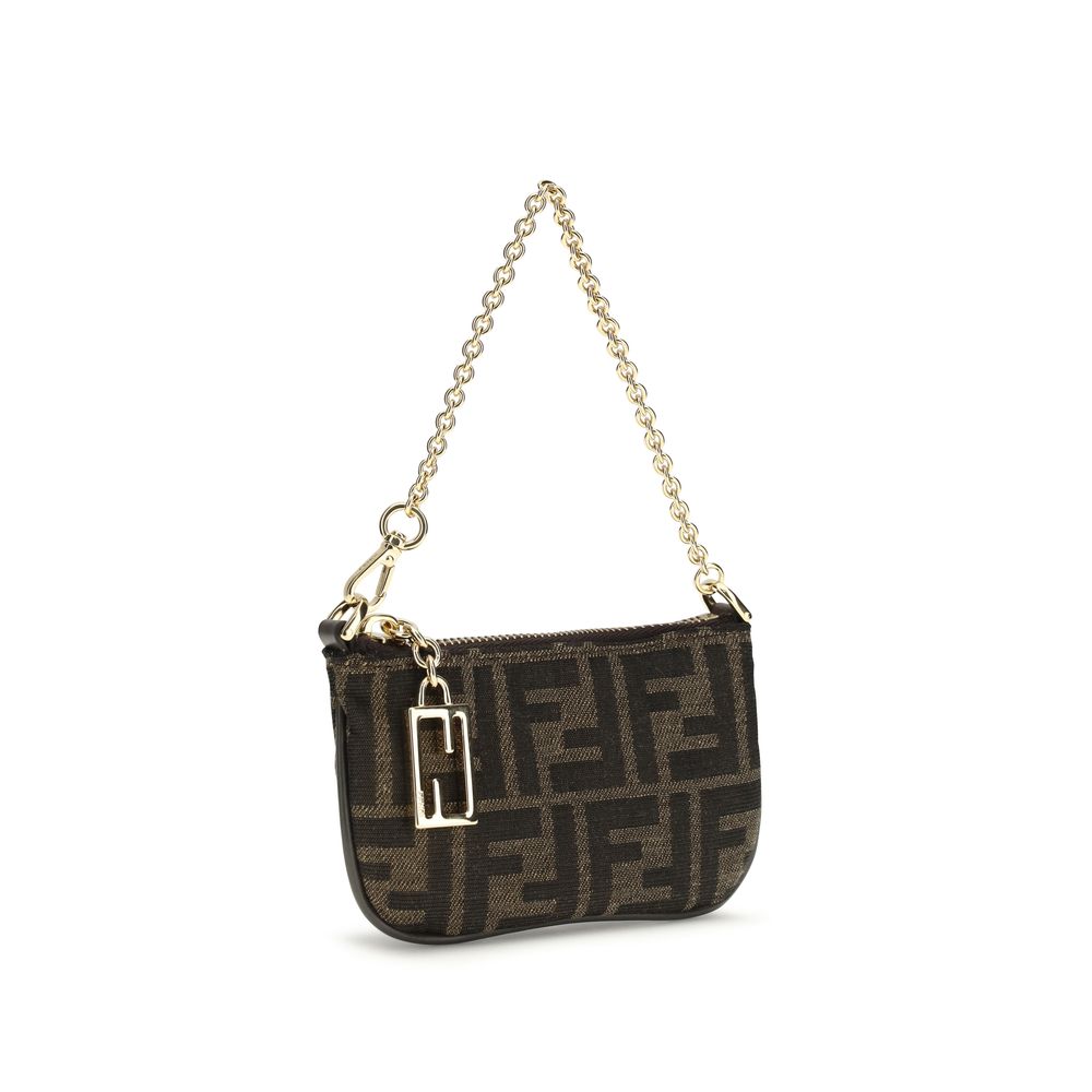 Brown Polyester Shoulder Bag