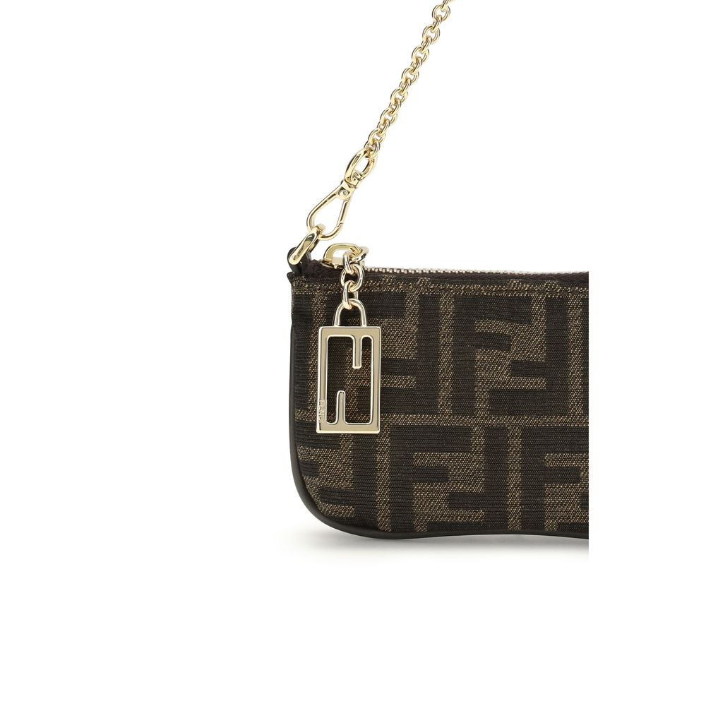 Brown Polyester Shoulder Bag