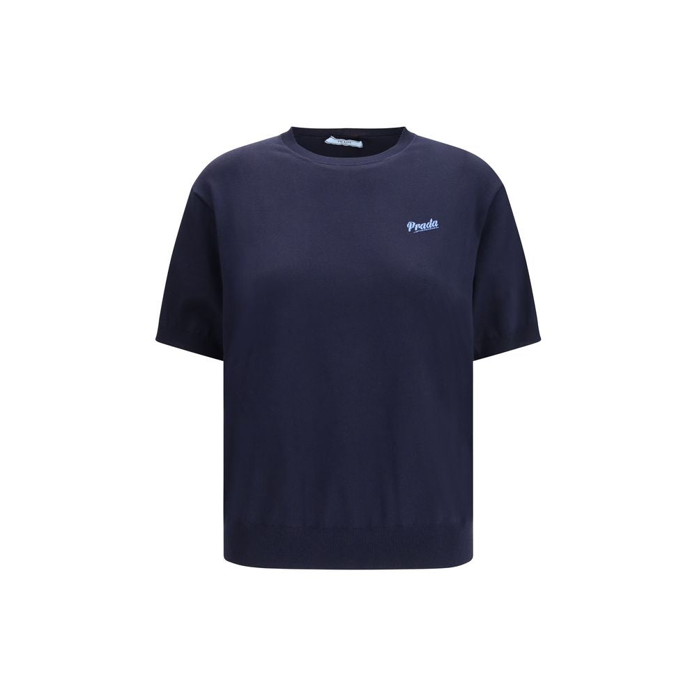 Blue Silk Sweatshirt