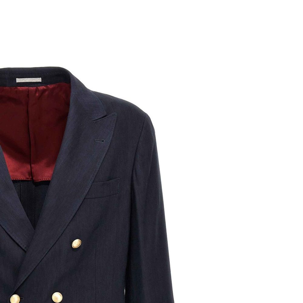 Blue Linen Coat