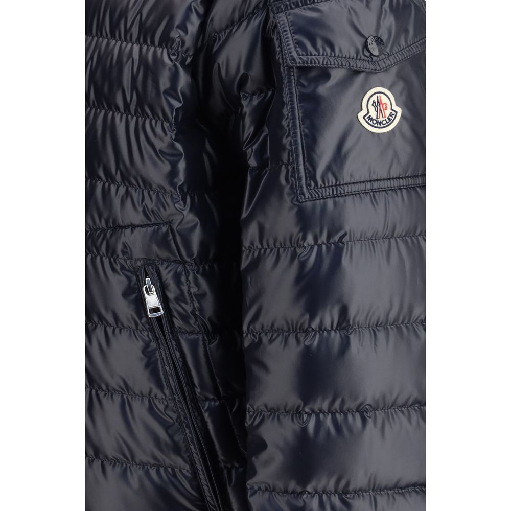 Blue Polyamide Full-Length Jacket