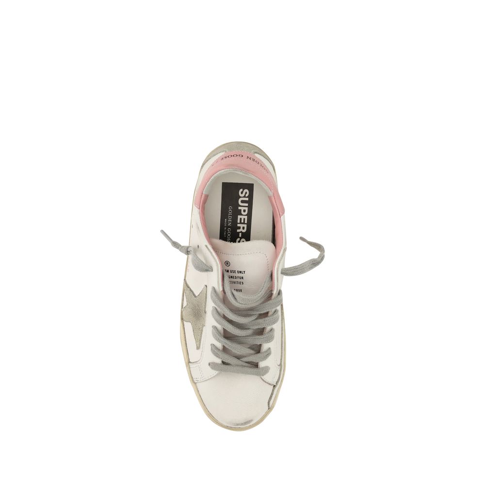 White Calf Leather Bos Taurus Low Top Sneakers