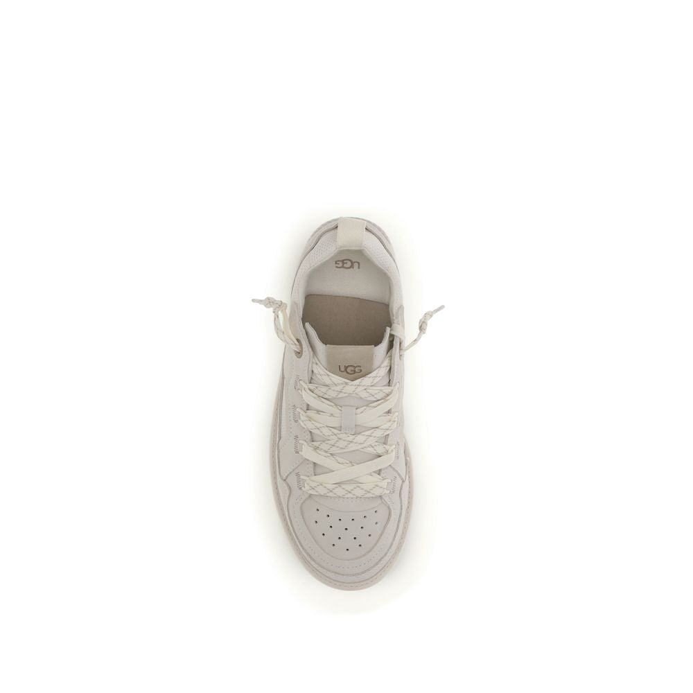 Gray Calf Leather Bos Taurus Low Top Sneakers