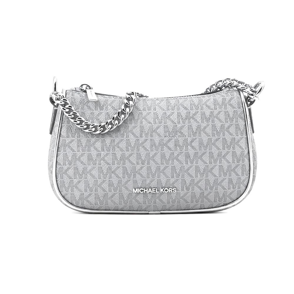 Gray Canvas Shoulder Bag