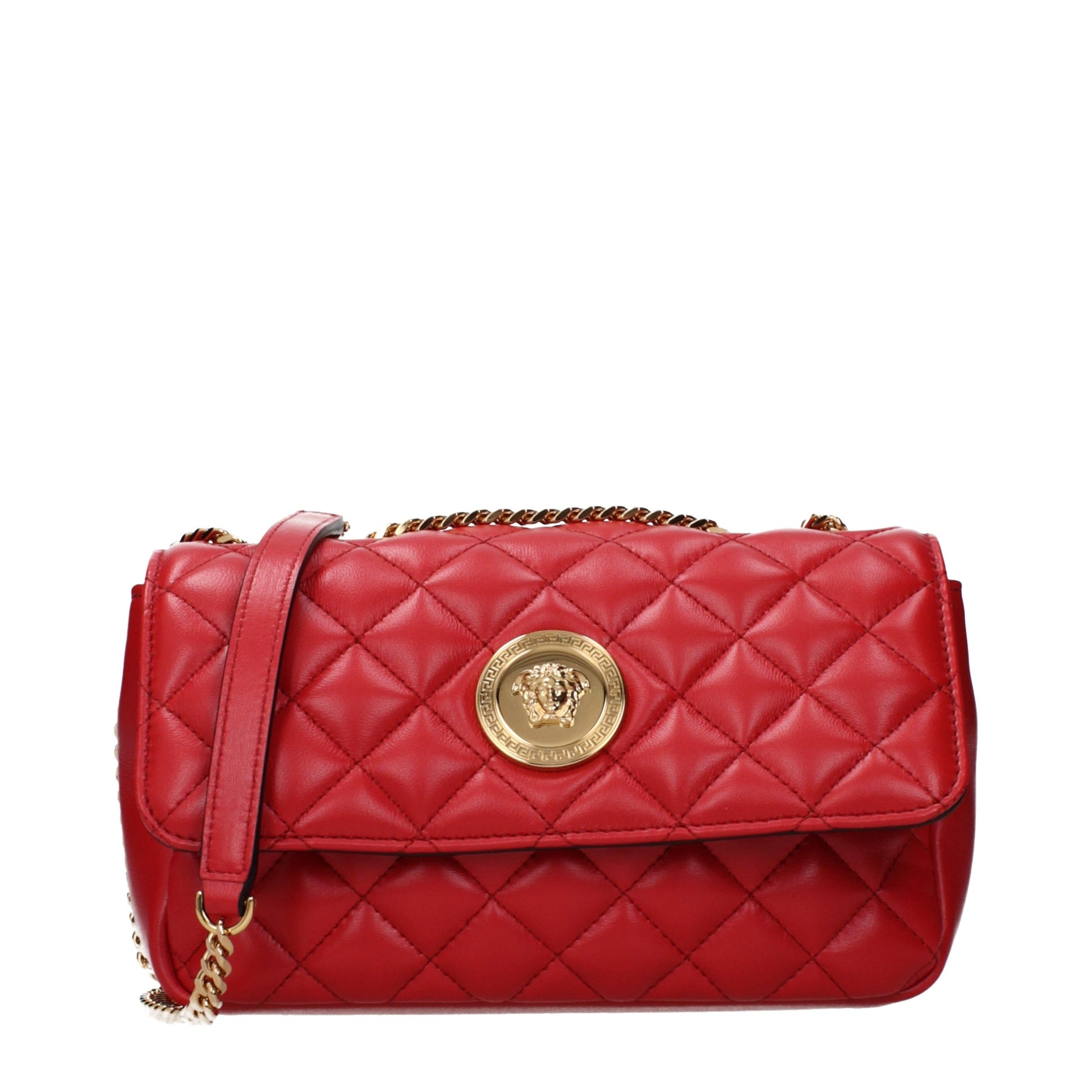 Red Leather Shoulder Bag