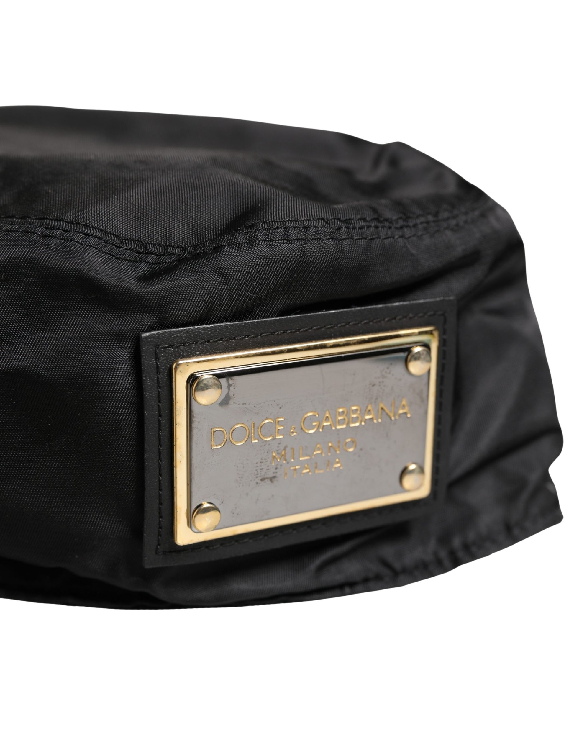 Men Black Plastic Fisherman Bucket Capello Hat