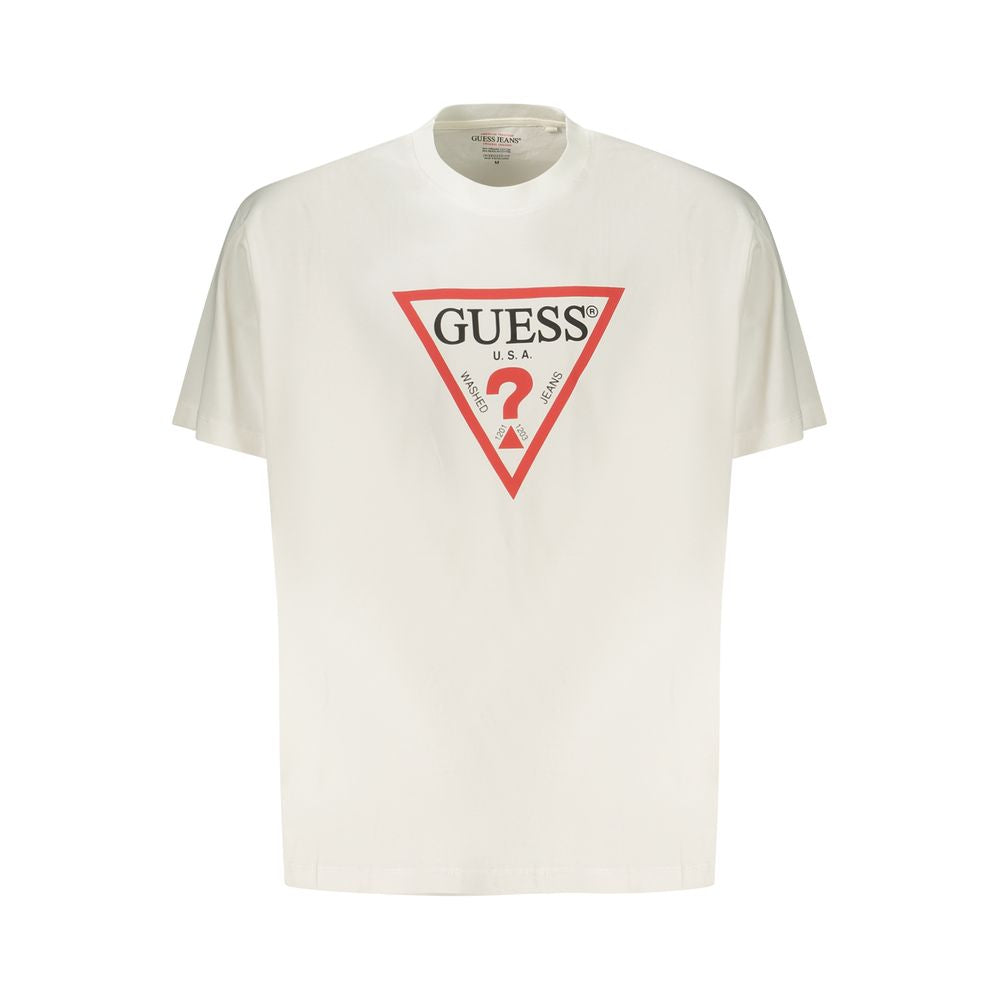 White Cotton Men T-Shirt