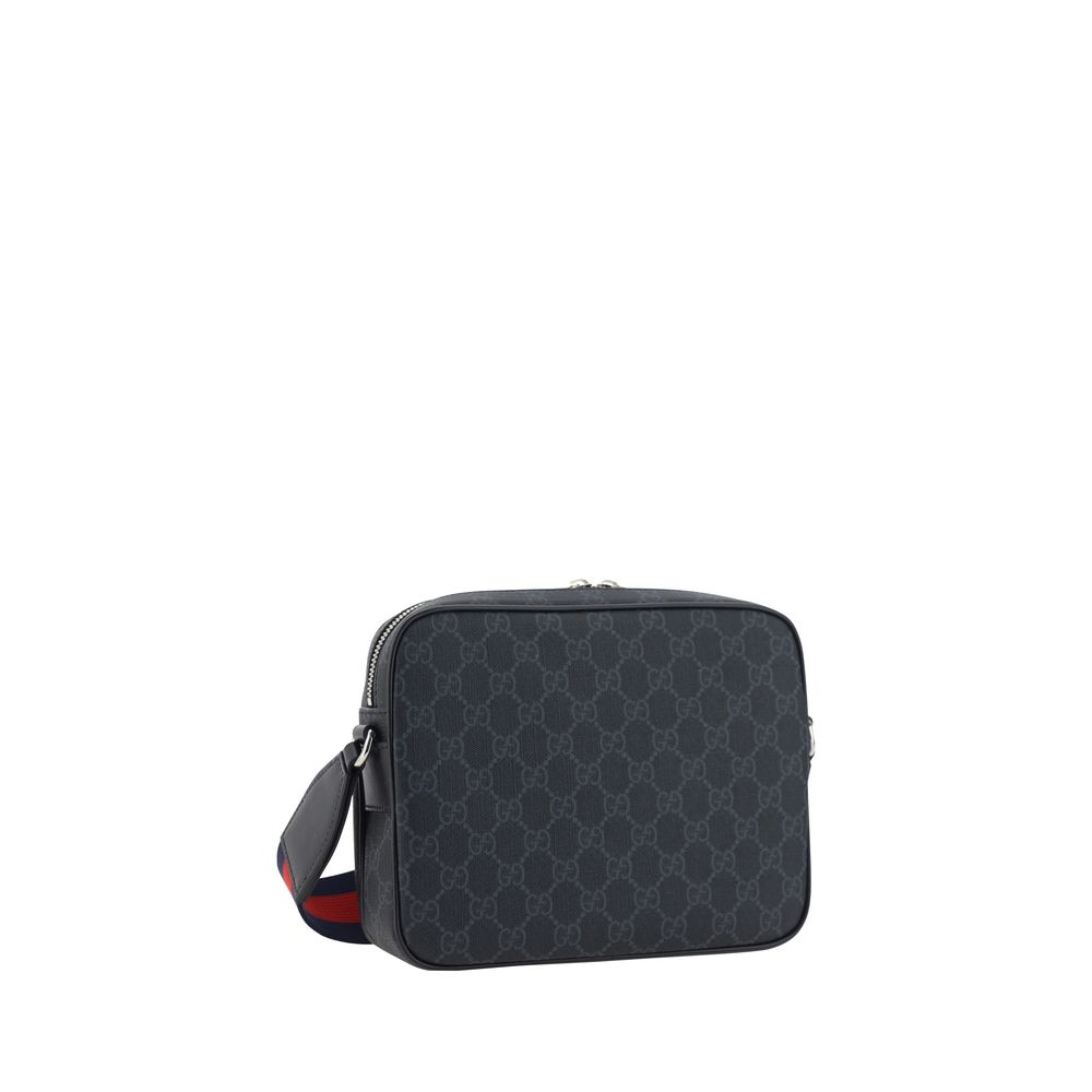 Gray Polyester Shoulder Bag