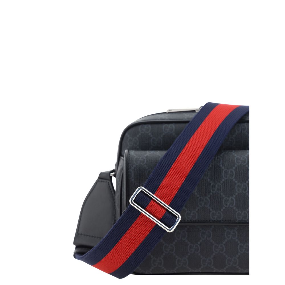 Gray Polyester Shoulder Bag