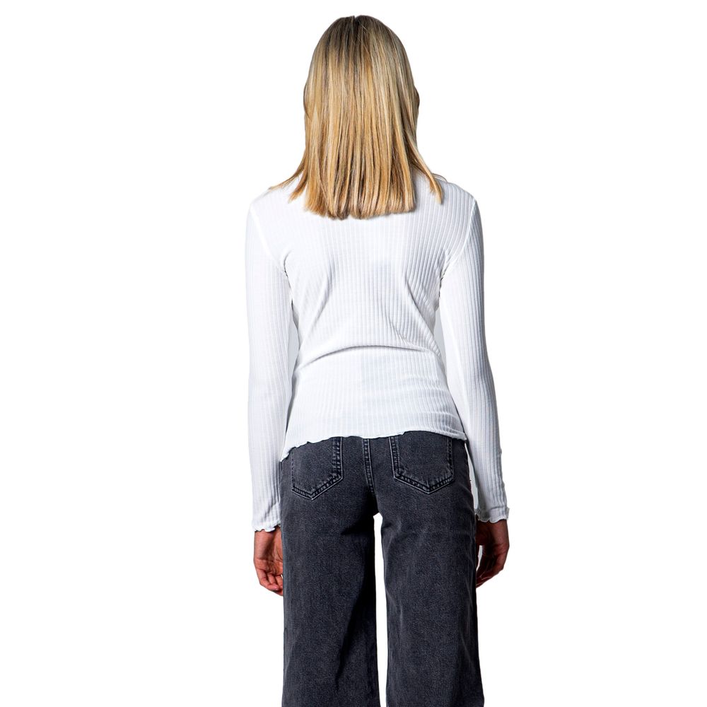 White Polyester Turtleneck