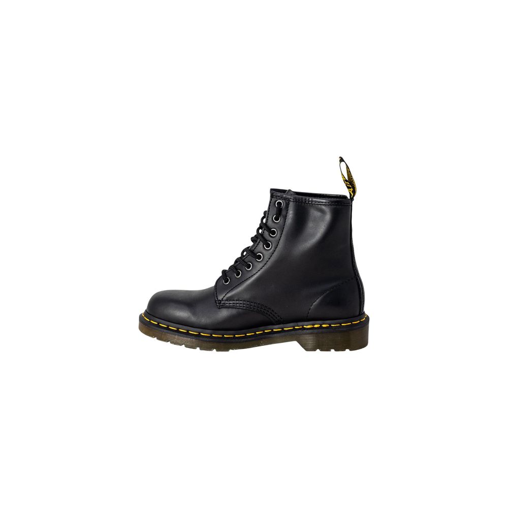 Black Leather Lace-Up Boots