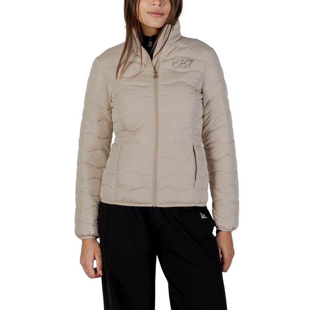 Beige Polyester Bomber