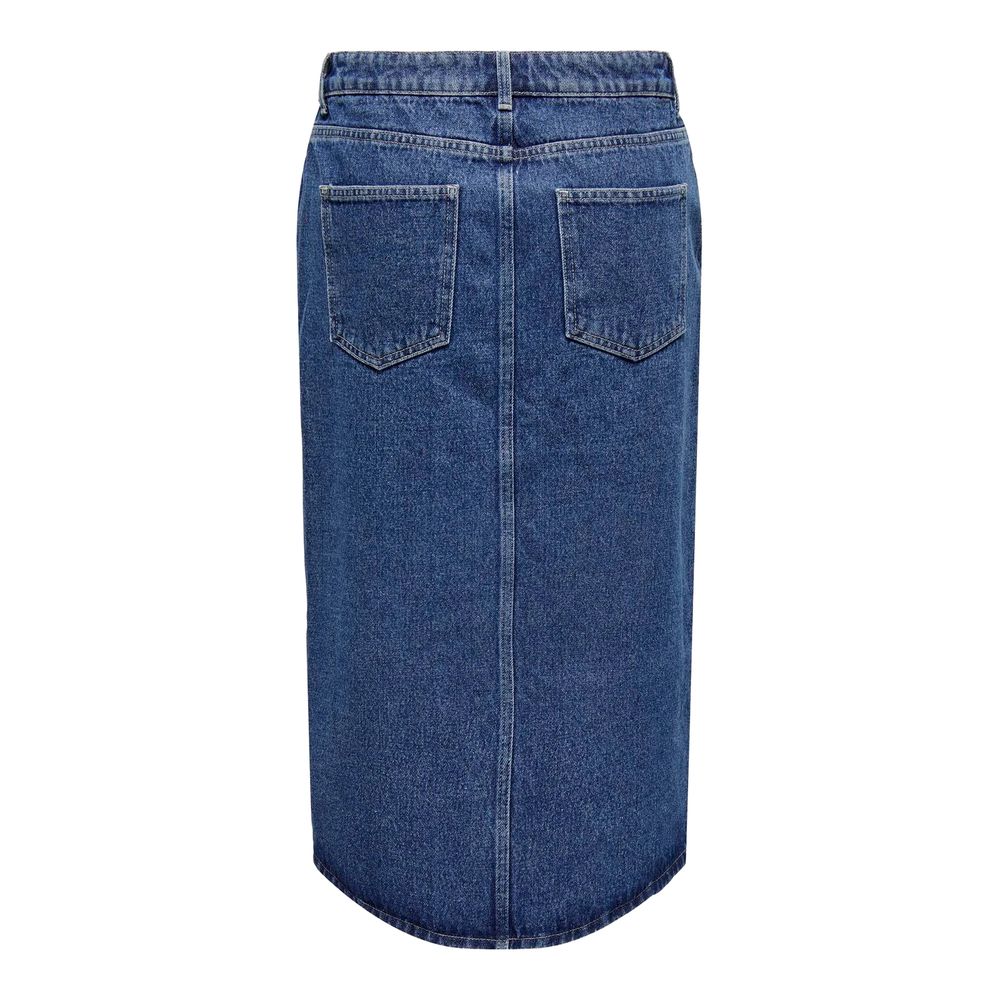 Blue Cotton Long Skirt
