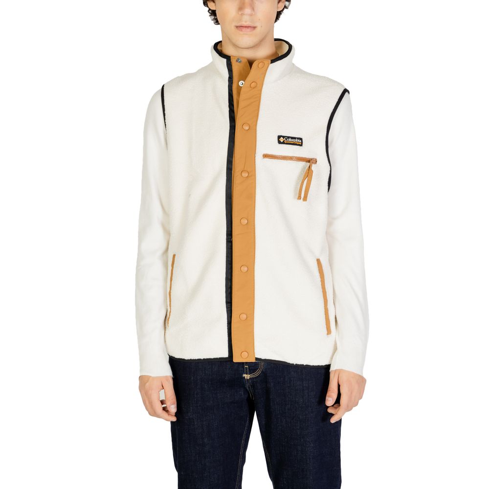 Cream Polyester Sleveless Jacket