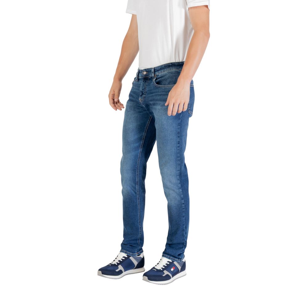 Blue Recycled Cotton Skinny Jeans