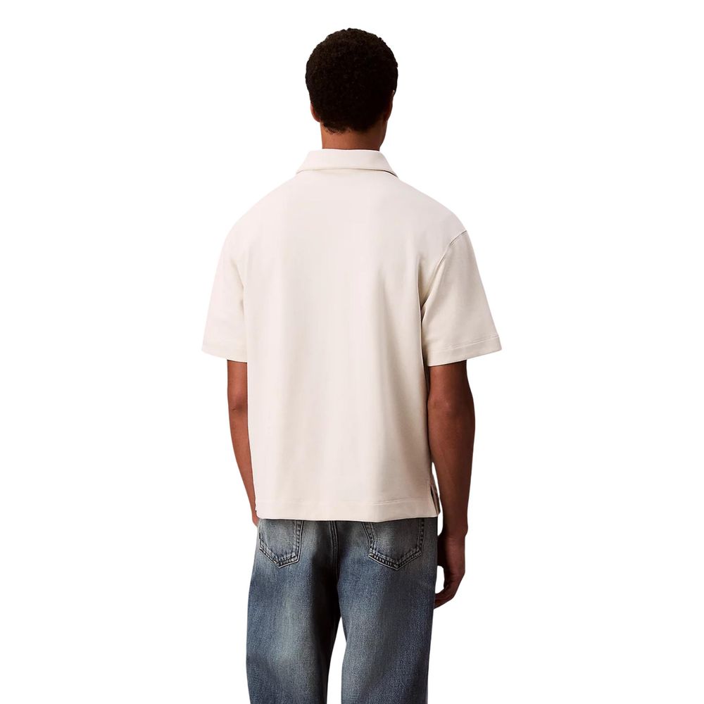 White Cotton Polo Shirt