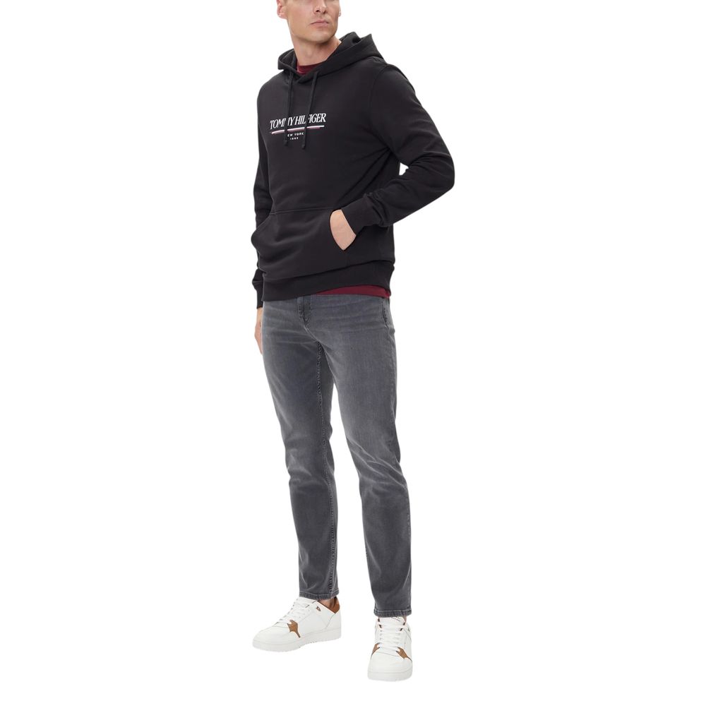 Black Recycled Cotton Hoodie