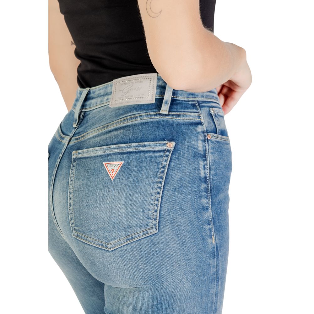 Blue Cotton Bootcut Jeans