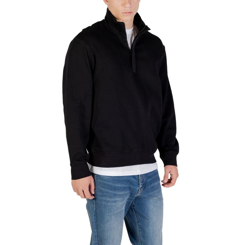 Black Cotton Sweatshirt