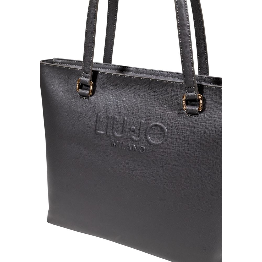 Gray Polyethylene Handbag
