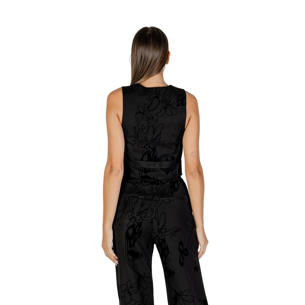 Black Polyester Waistcoat